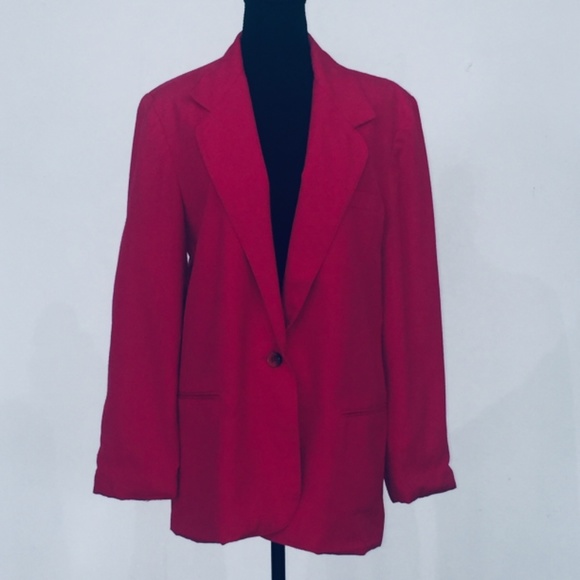 Barbie pink loose fitting medium length blazer - Picture 4 of 8